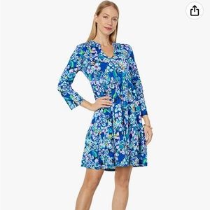 Lilly Pulitzer Alaina dress blue grotto twilight tropics